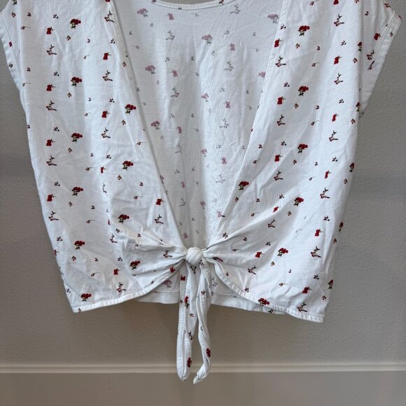 Wilfred Adela Backless Floral Tee • Espace Goji Berry • XS • Cottagecore Red - Picture 11 of 16